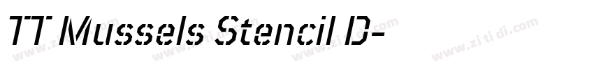 TT Mussels Stencil D字体转换 TT Mussels Stencil D字体转换